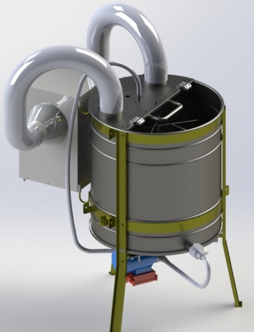 Vertical centrifugal honey dehydrator (VCHD)/honey dryer